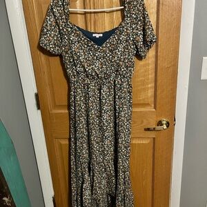 Floral print maxi dress